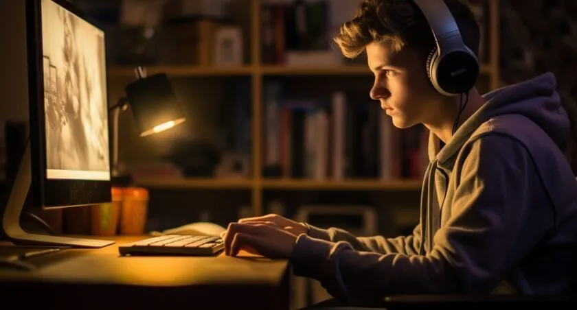 Teenager Browsing A Dropshipping Website