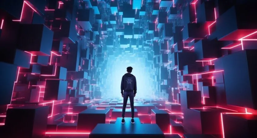 Teenager Navigating The Digital Maze