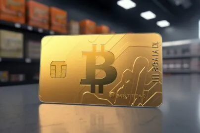 Walmart Gift Card With Bitcoin Symbol Overlay