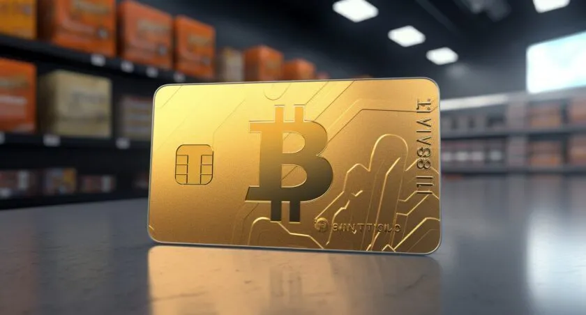 Walmart Gift Card With Bitcoin Symbol Overlay