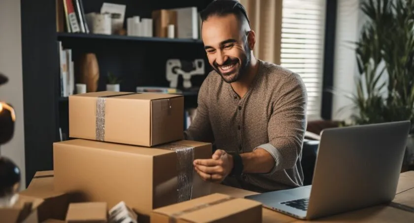 Young Dropshipper Receiving A Package