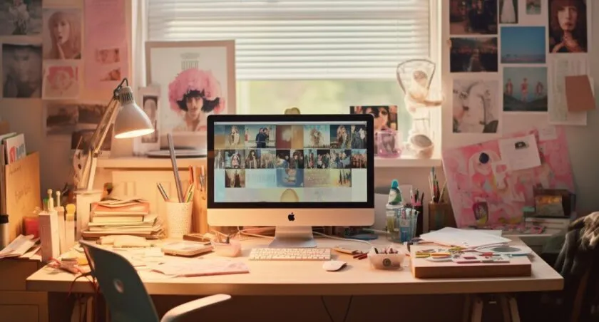 Young Entrepreneur's Laptop Workspace