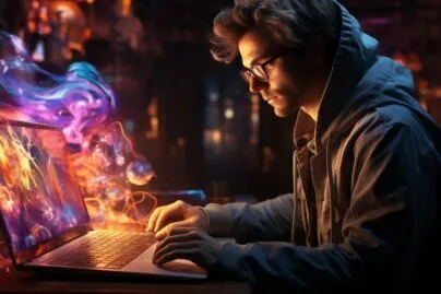 A Hand Selecting A Download Link From A Computer Screen