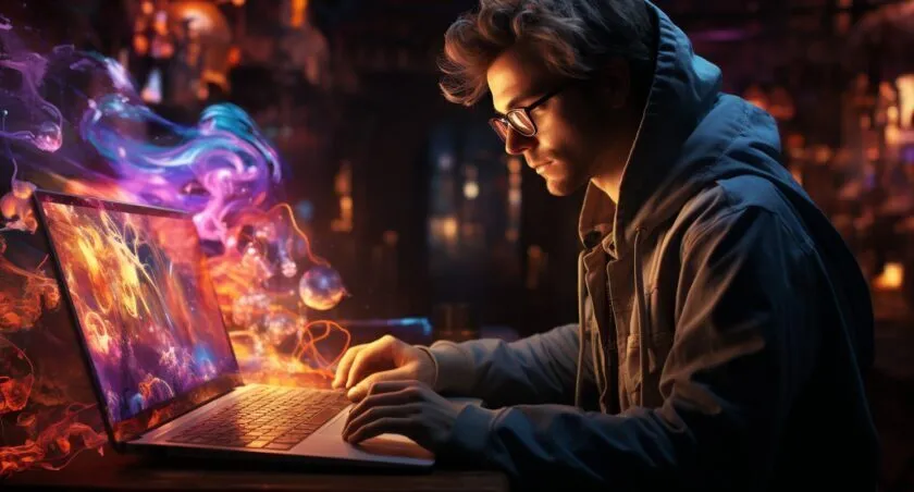 A Hand Selecting A Download Link From A Computer Screen