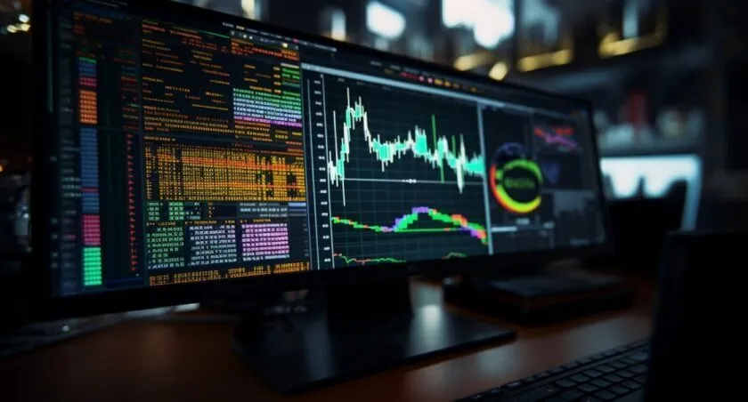 Computer Screen Displaying Cryptocurrency Transactions