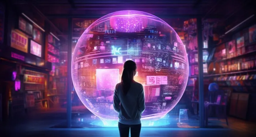 Digital Artwork Depicting A Crystal Ball Immersed