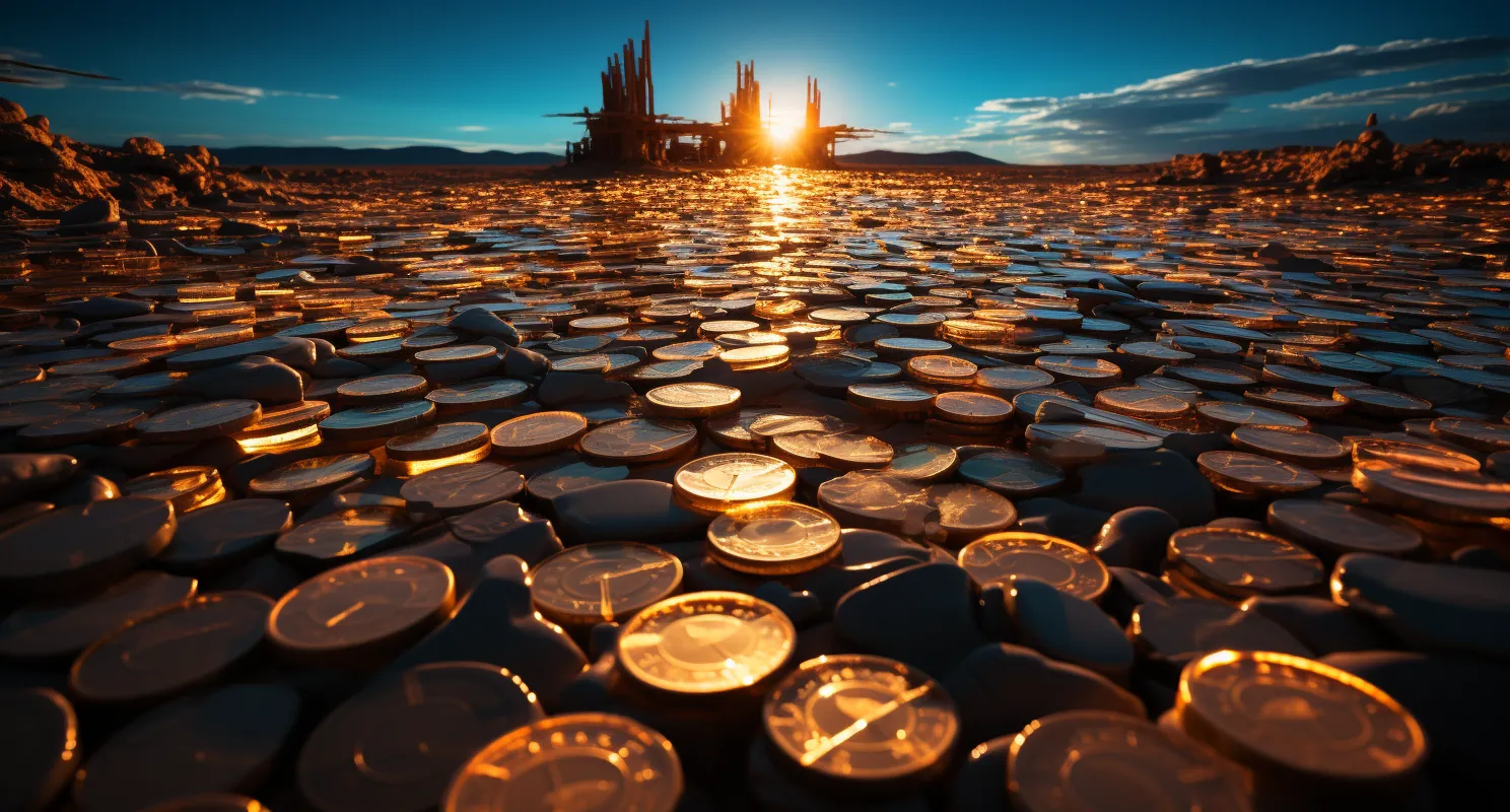 Digital Currency Landscape With Bitcoins And Coinbase Elements
