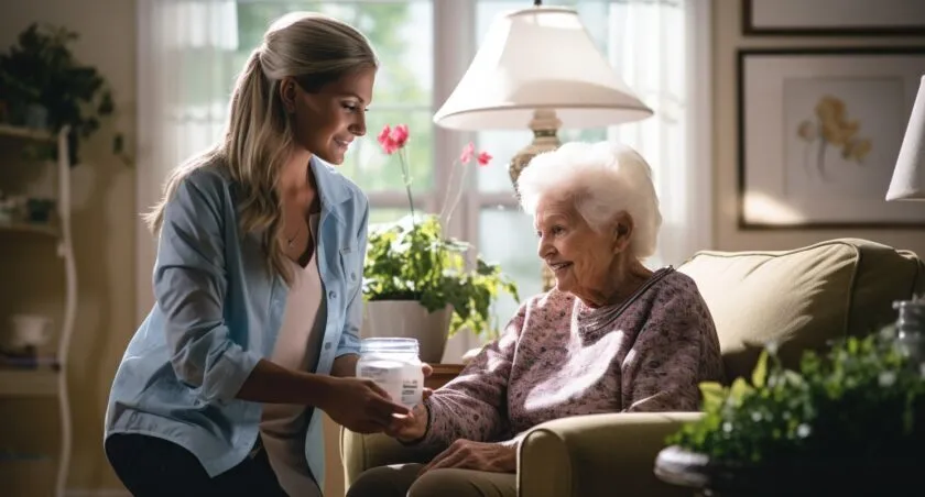 senior in a beautifully modified home environment