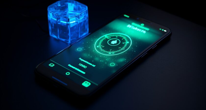 A Bitcoin Transaction On A Smartphone Screen