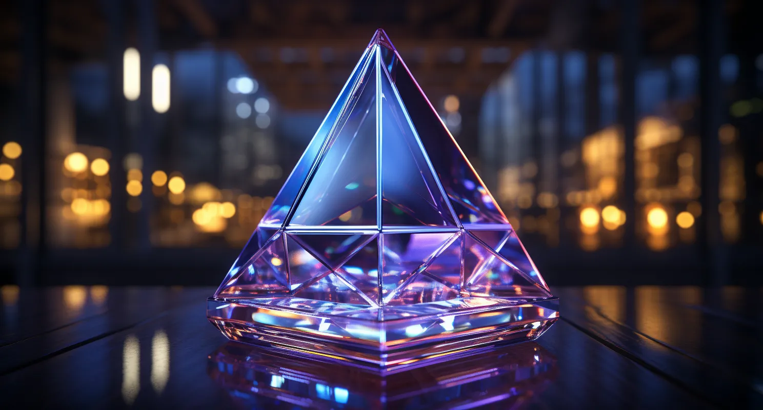 A Futuristic Ethereum Logo On A Digital Screen
