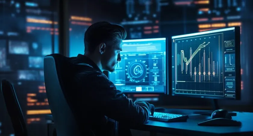 A Person Using A Cryptocurrency Tracking Software