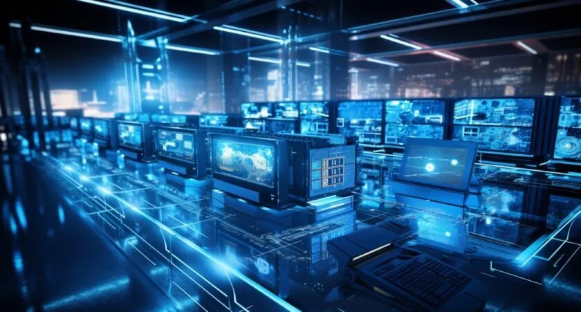 A Server Room Filled With High Performance Servers