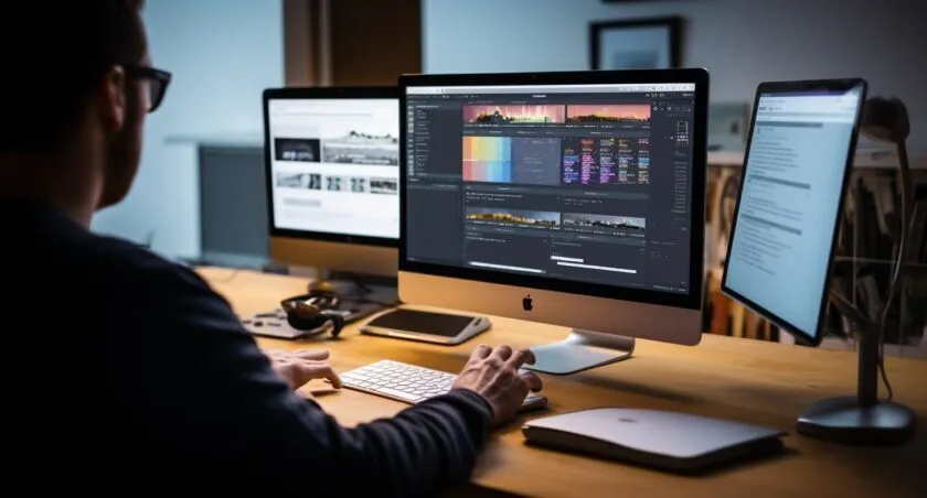 A Website Developer Optimizing Images For Speed