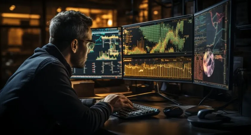 A Person Analyzing Bitcoin Price Trends