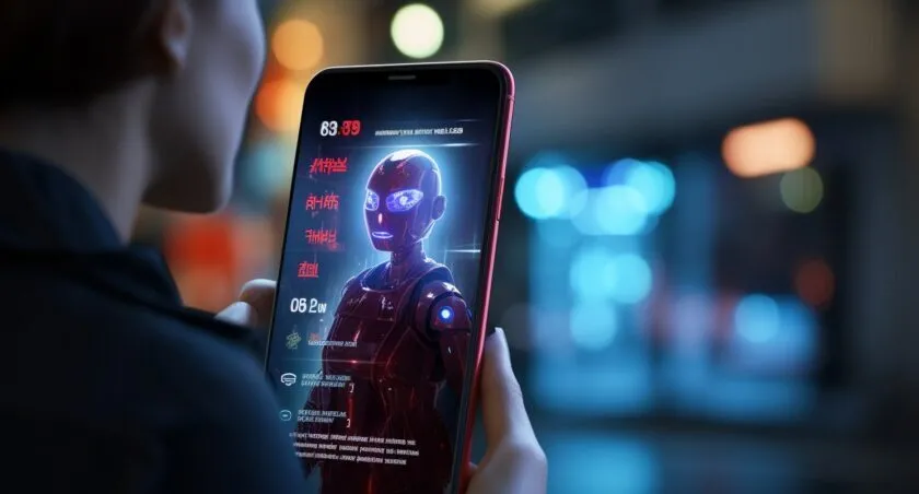 AI Powered Chatbot On A Smartphone Screen