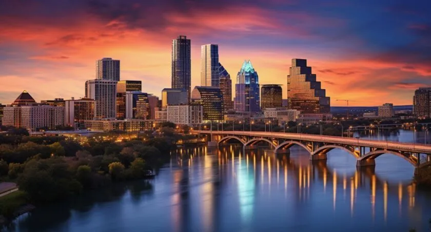 Austin Cityscape At Dusk