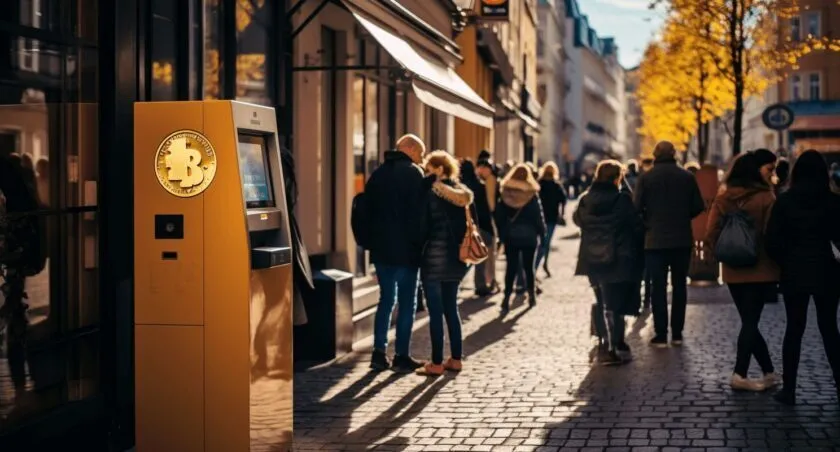 Bitcoin ATMS In A Stockholm Street