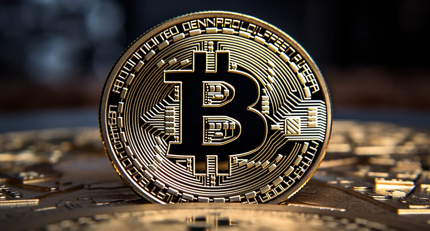 Bitcoin Symbol Close Up