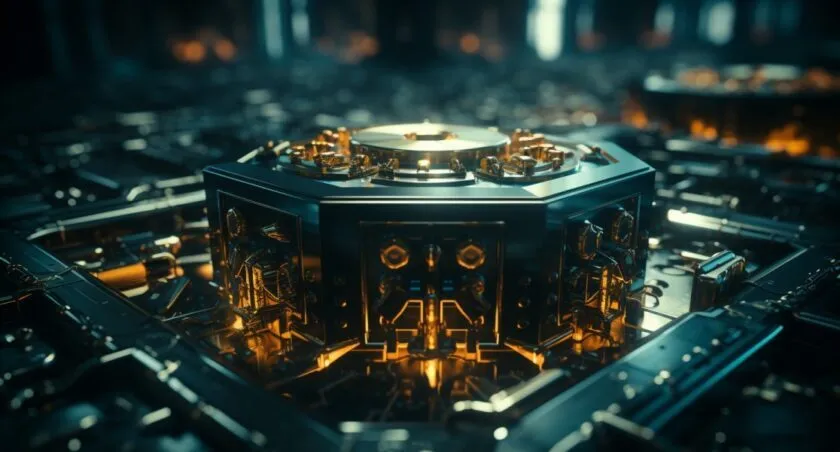 Bitcoin Being Secured In A Digital Vault