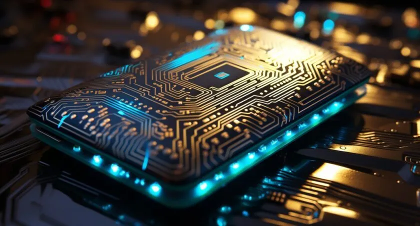 Bitcoin Wallet Surrounded By A Mysterious Digital