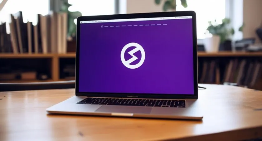 Bootstrap Logo On A Laptop Screen