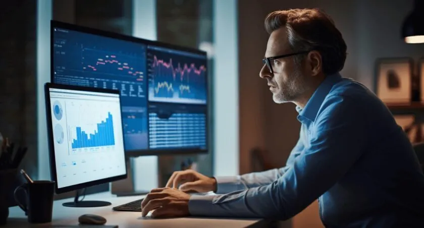 Business Analyst Studying Analytics Data