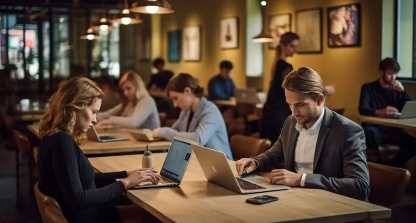 Business Professionals Working Remotely