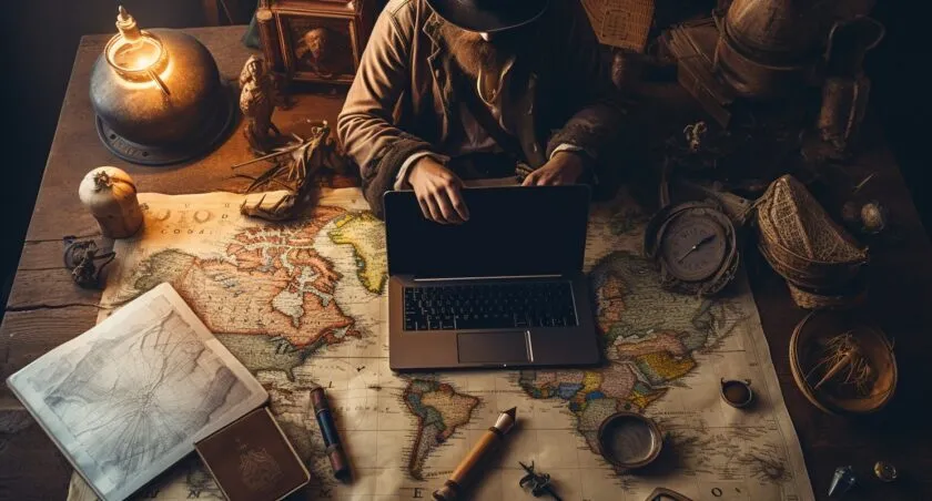 Content Strategist With Treasure Map