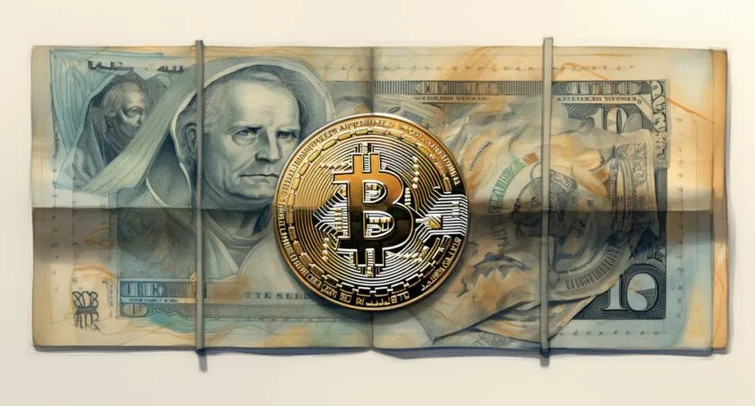 Cryptocurrency Paper Wallet Illustration
