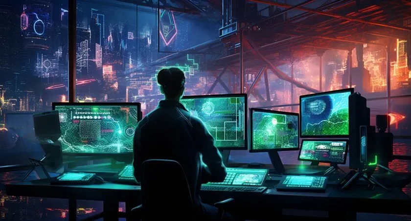 Cryptocurrency Trading On A High Tech Desk