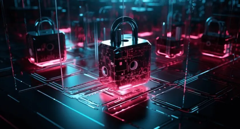 Cybersecurity Concept With Digital Protection 