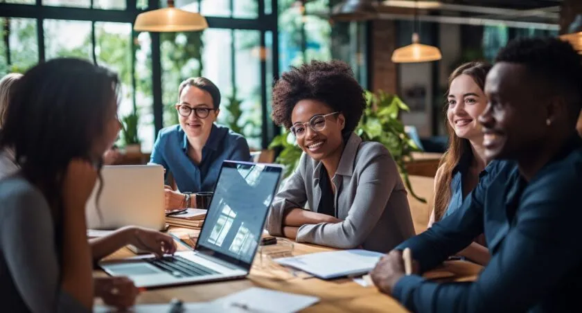 Diverse Group Of Affiliate Marketers At A Meeting