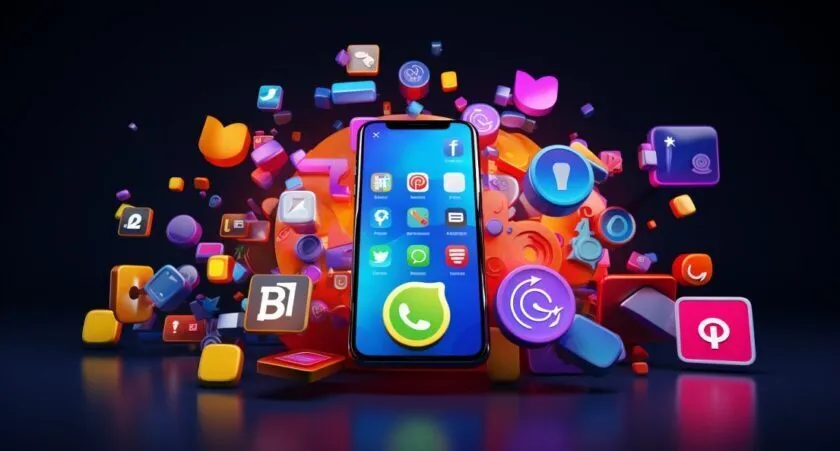 Diverse Social Media Icons