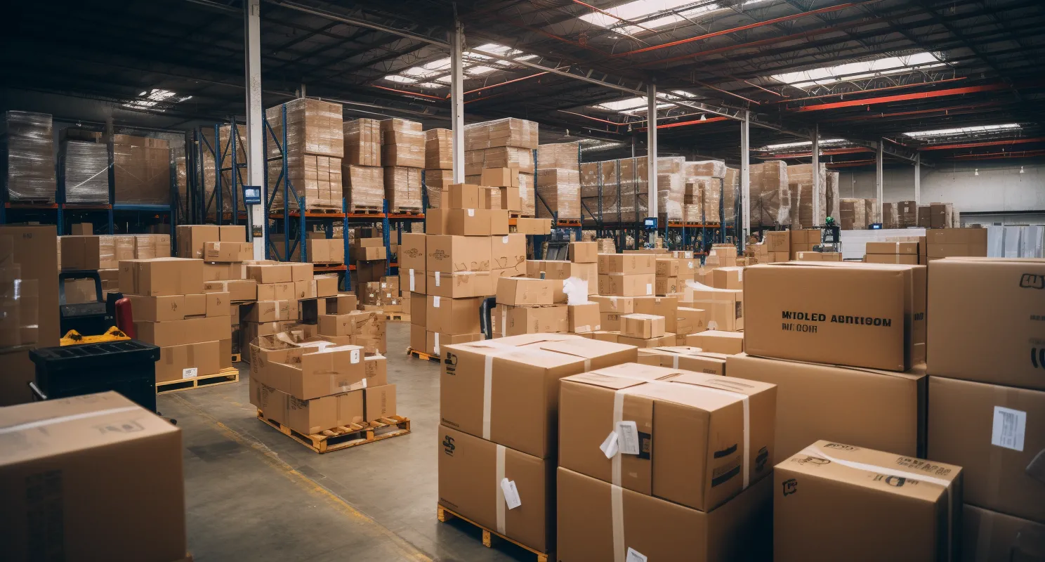 Dropshipping Warehouse With Packed Boxes