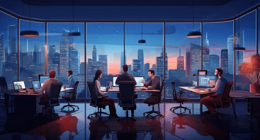 Emerging Technologies In Business Concept Art
