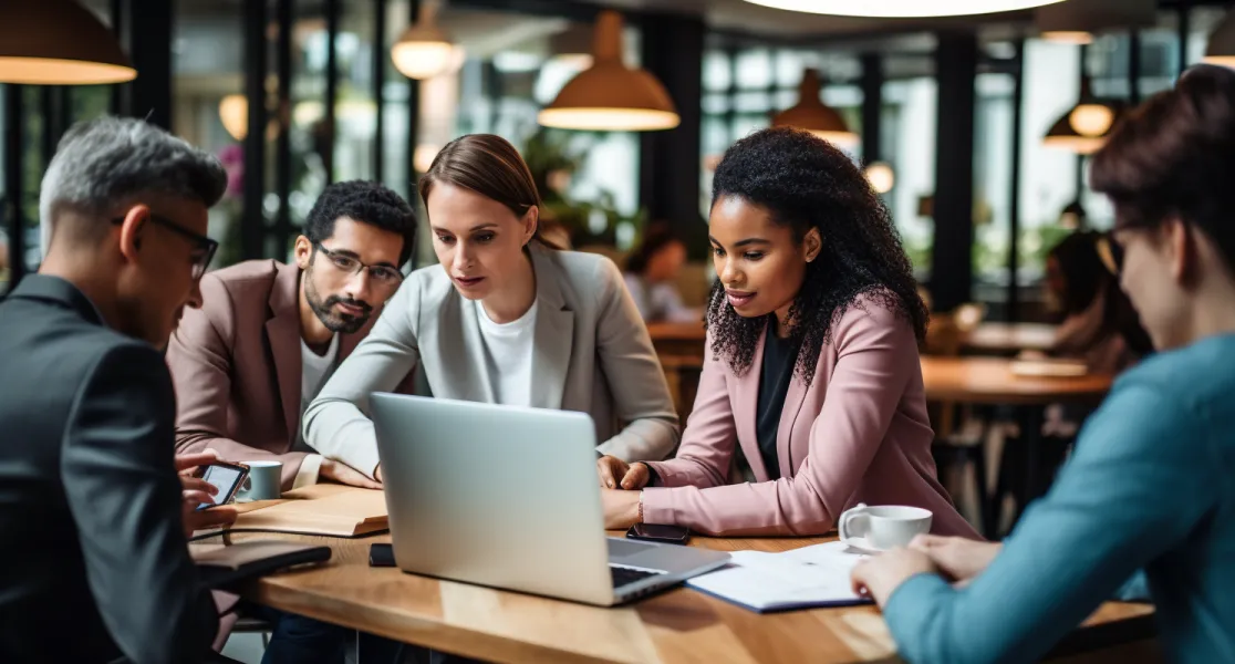 Entrepreneurs Working In A Modern Office