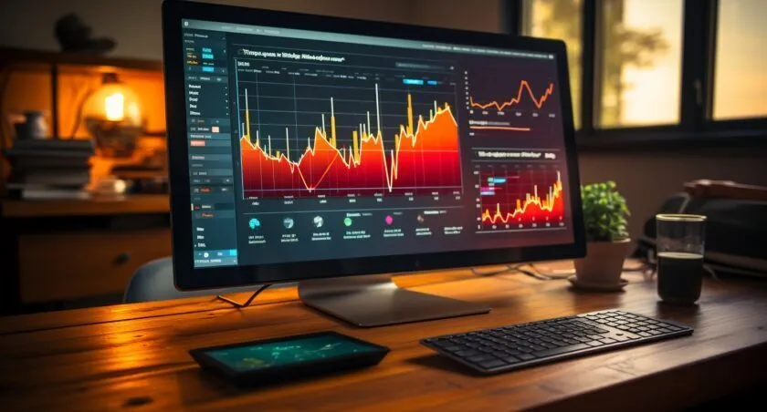 Google Analytics Interface, With Graphs And Data Analytics
