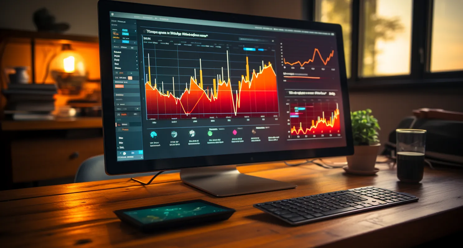 Google Analytics Interface, With Graphs And Data Analytics