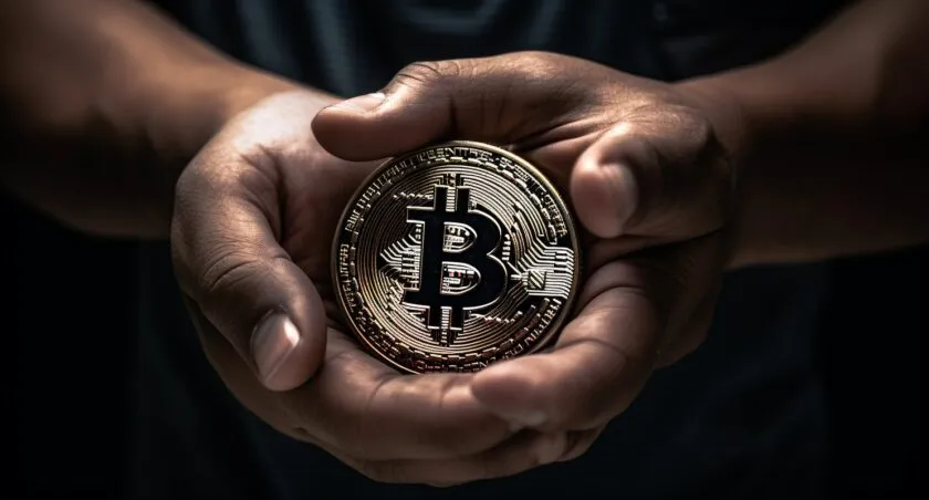 Hands Holding A Cryptocurrency Wallet