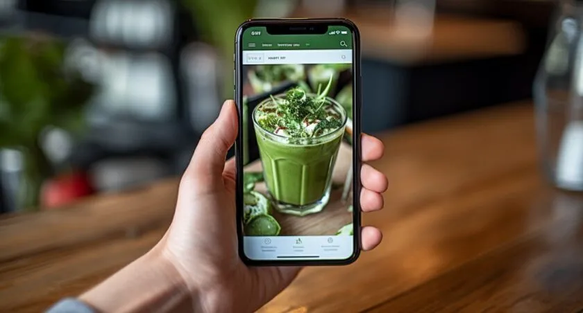 Influencer Promoting A Kale Smoothie