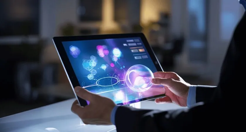 Interactive E Learning Platform On A Futuristic Device