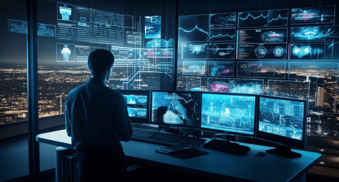 Internet Technology Monitor System In Action 