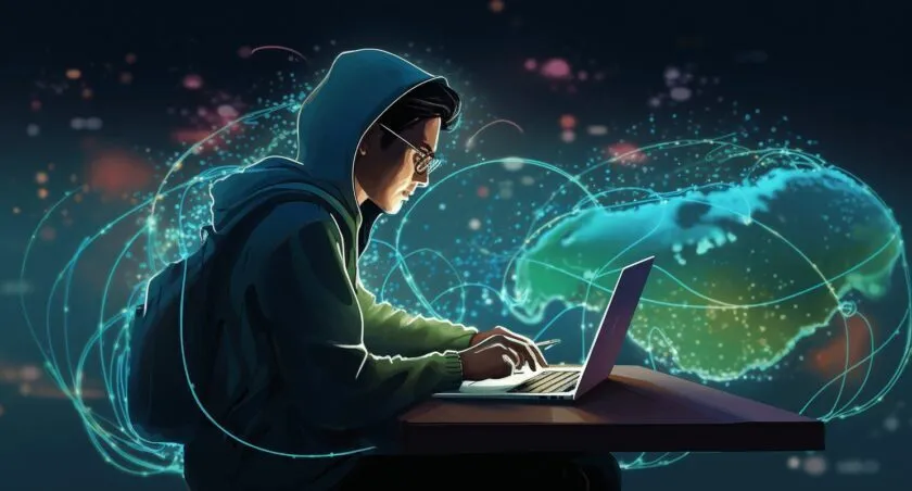 Internet User Connecting Globally