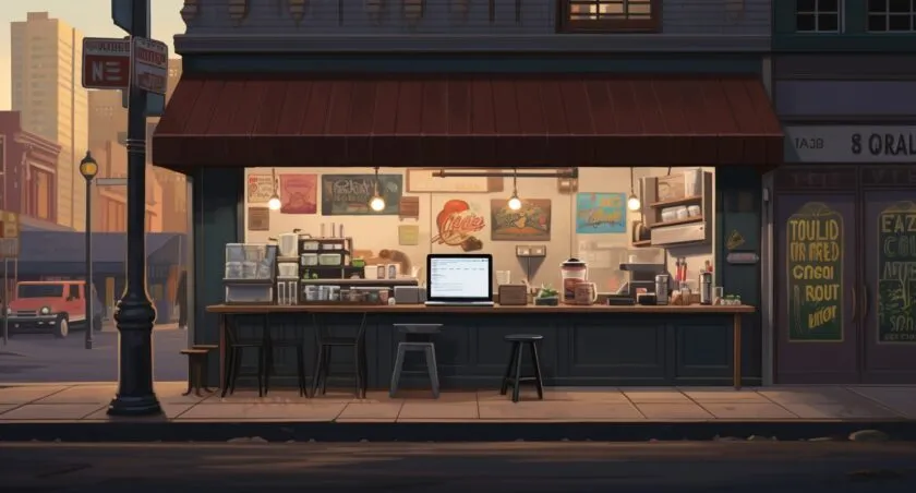 Local Coffee Shop Exterior