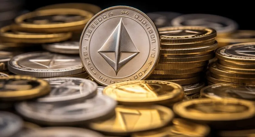 Malaysian Ringgit And Ethereum Coins 