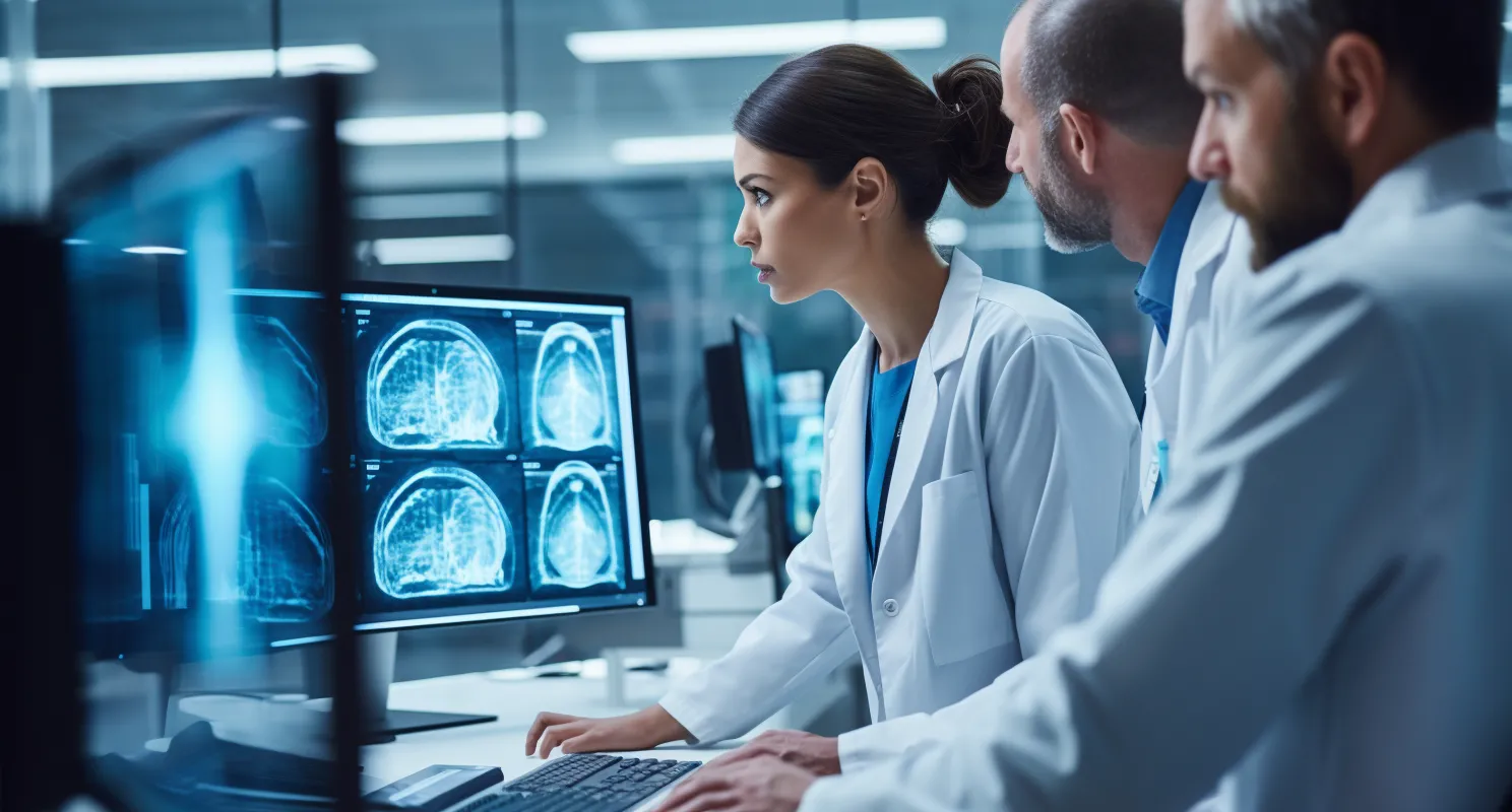 Medical Professionals Analyzing Mri Scans