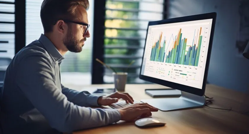 SEO Expert Analyzing Keywords