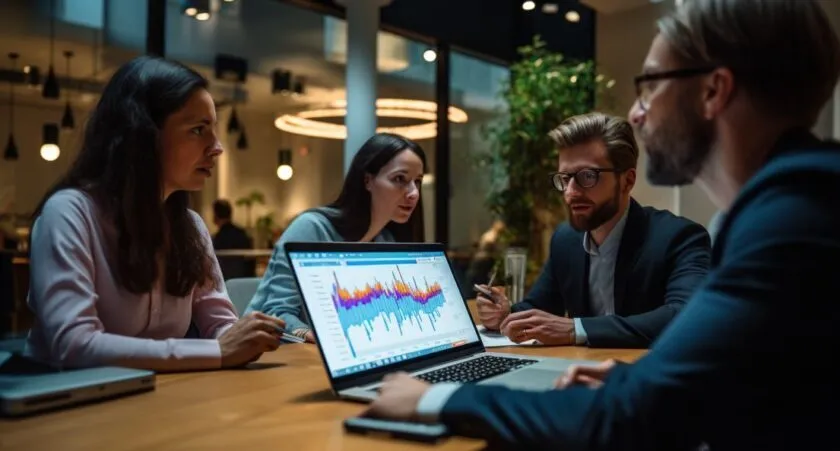 Team Analyzing Data