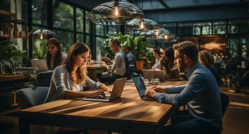 Team Of Software Developers Collaborating On A Project
