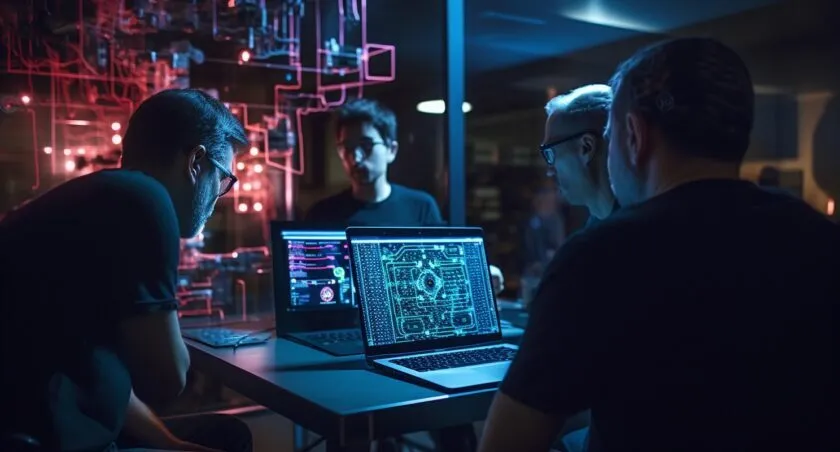Technical Team Discussing Software Development